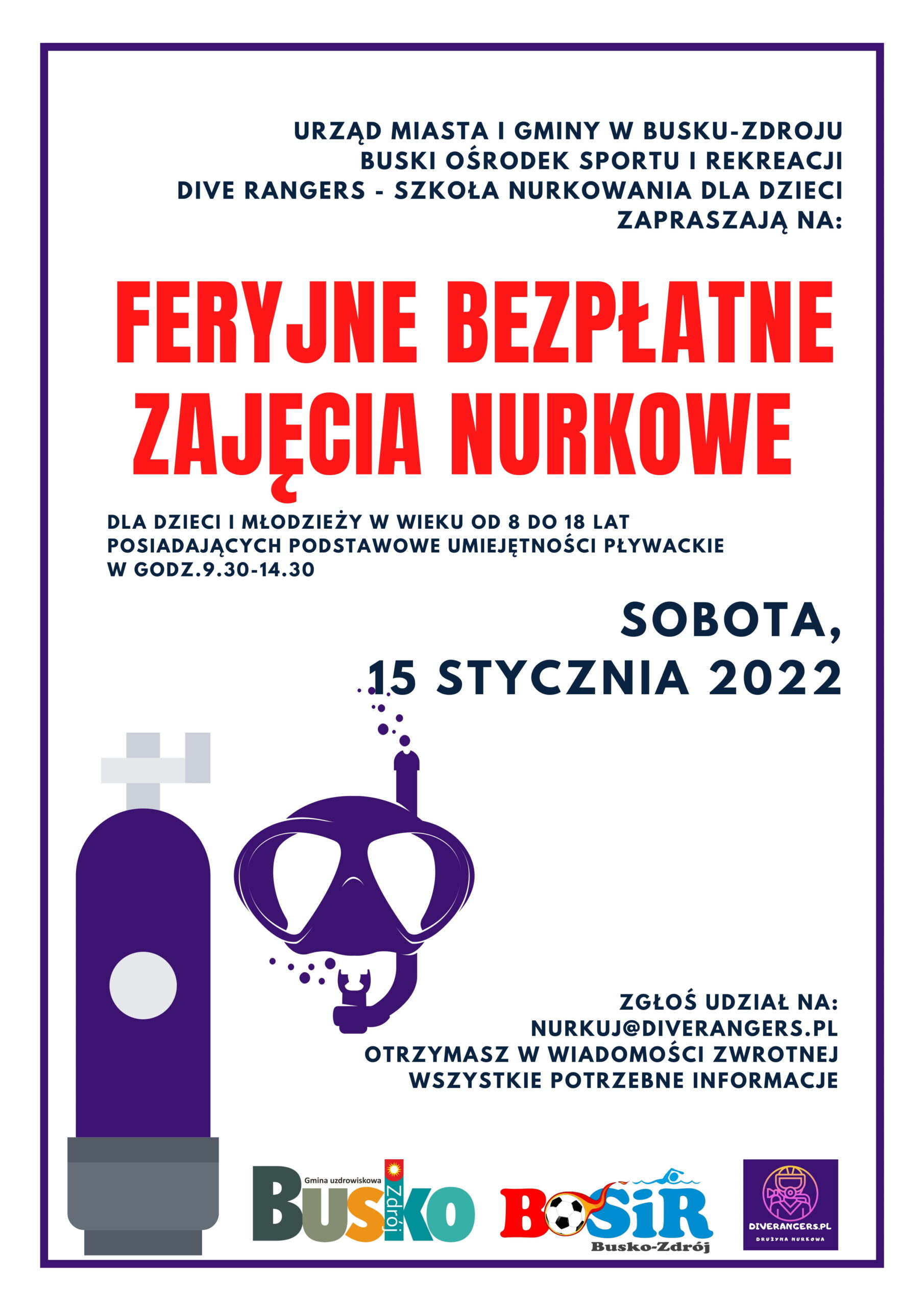 Feryjne bezpłatne zajęcia nurkowe