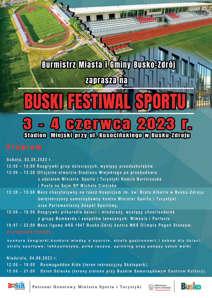 Zapraszamy na Buski Festiwal Sportu!