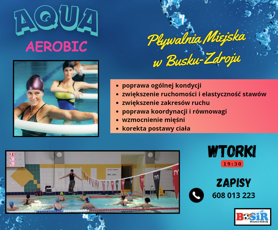 ZAJĘCIA AQUA AEROBIC WRACAJĄ NA PŁYWALNIE MIEJSKĄ